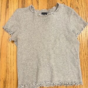 Brandy Melville gray cropped tee